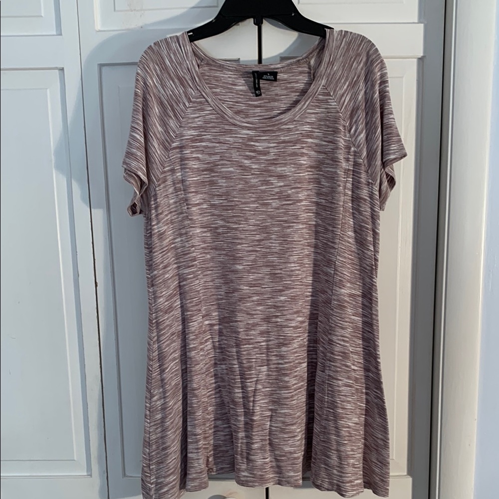 New Directions Brown & White T-Shirt Style Tunic